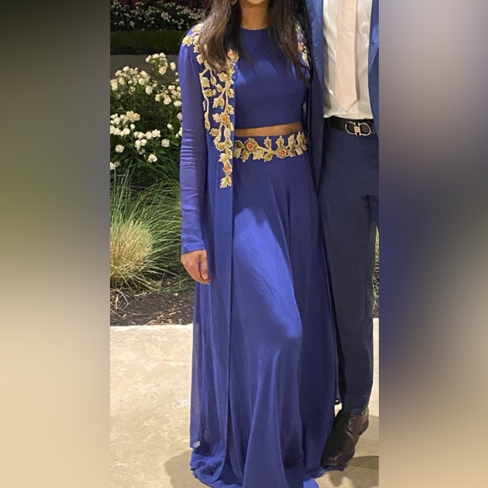 Three piece pallazo suit